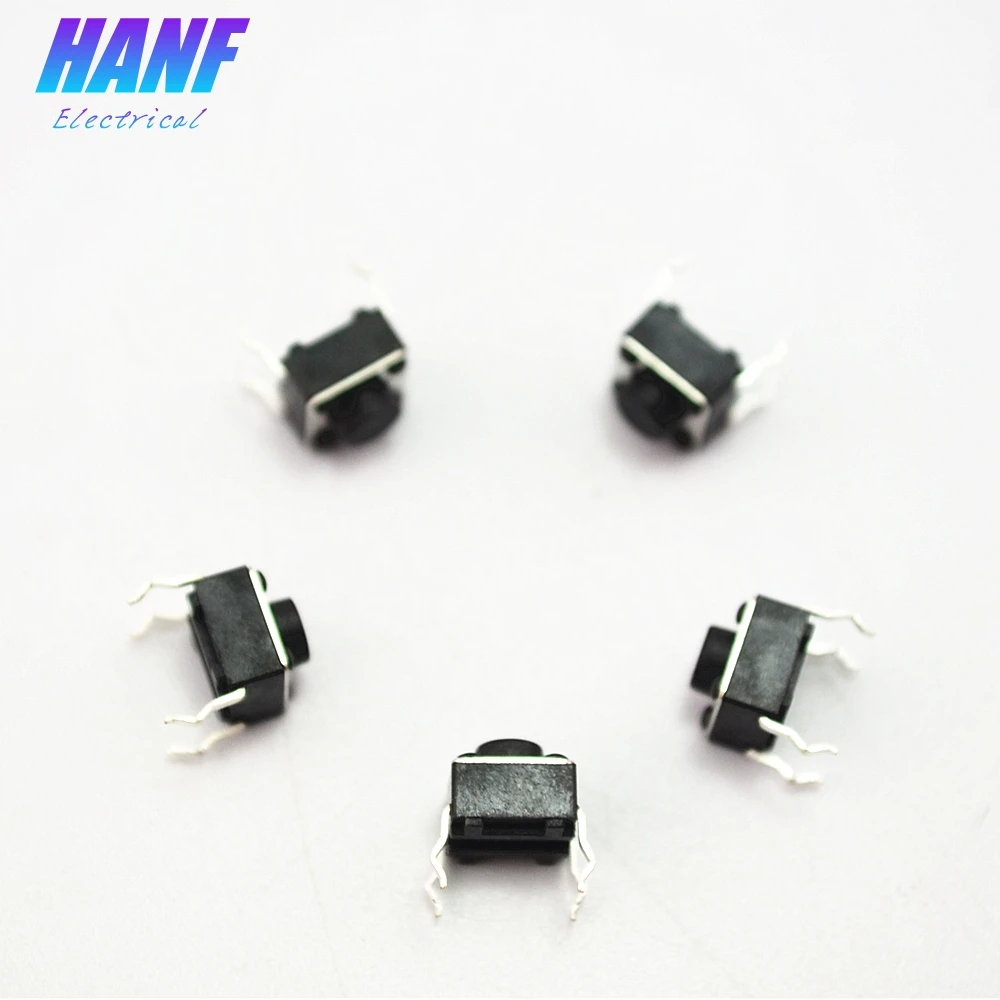 100 шт./лот 0.1A/12 В DC 6*6*5 мм 4Pin водонепроницаемый тактный переключатель 6x6x5 4P микро