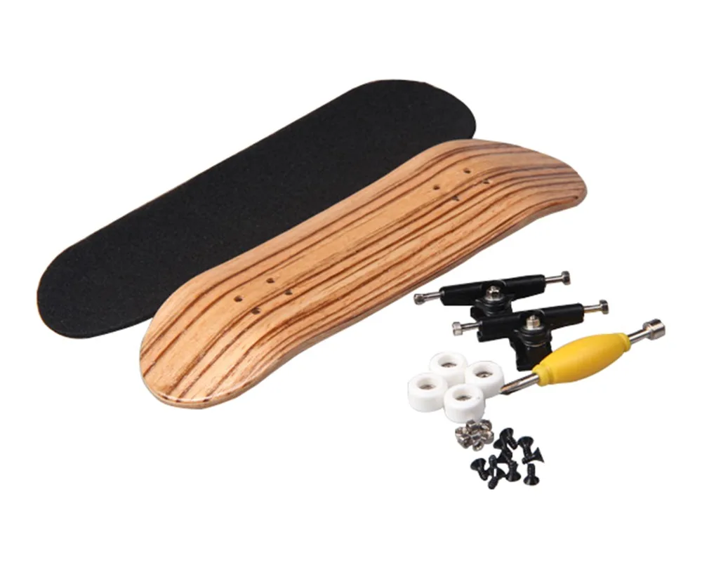 Zebra wood fingerboard skateboard with different professional