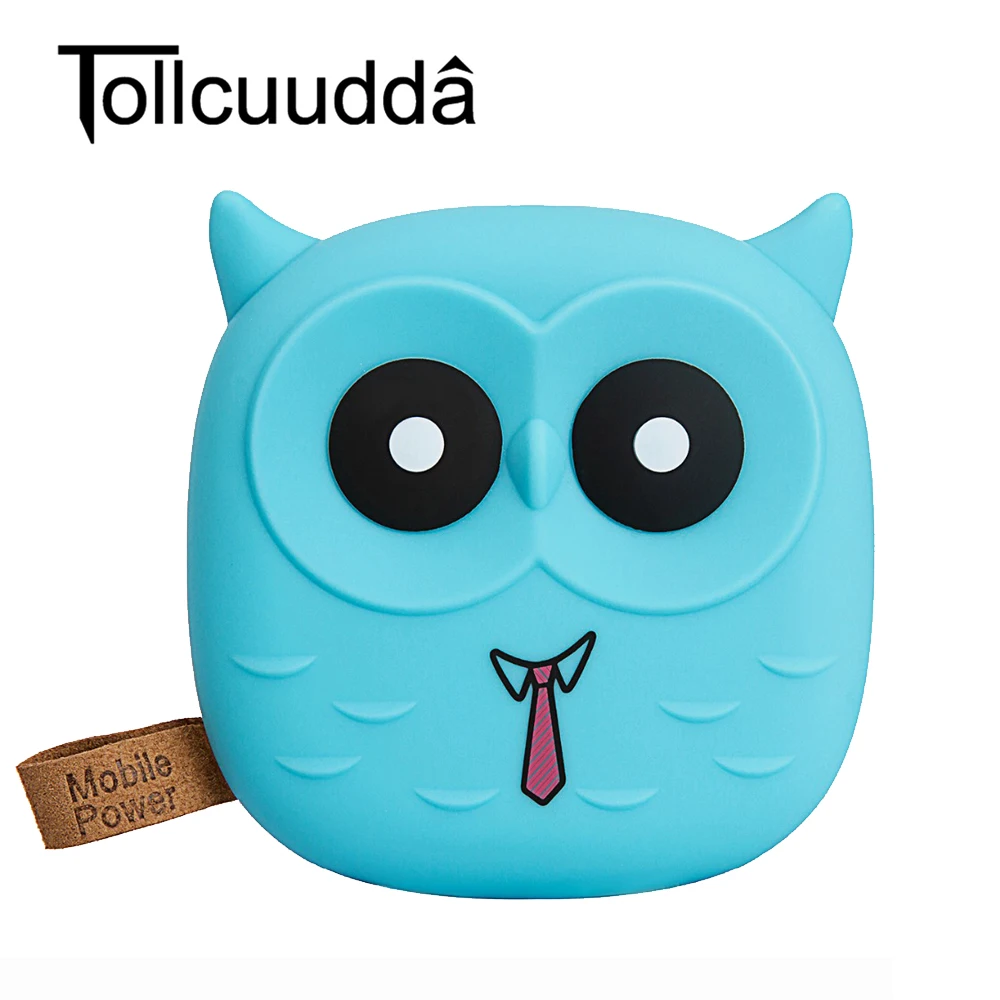 Cute Cartoon Owl 18650 Power Bank 12000mAh Portable Charger Dual USB Powerbank External Battery for iPhone Samsung Xiaomi Huawei