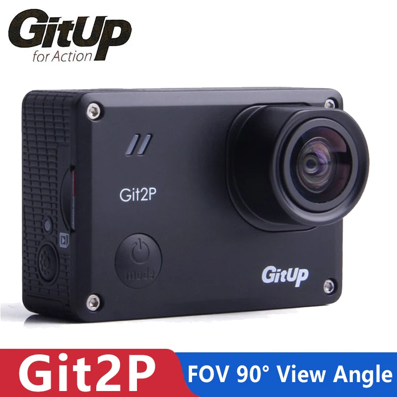 GitUp Git2P Action Camera WiFi 2K Sports DV Standard Edition 16MP 90 Degree Lens Novatek 96660 2160P Camcorder Cam | Электроника