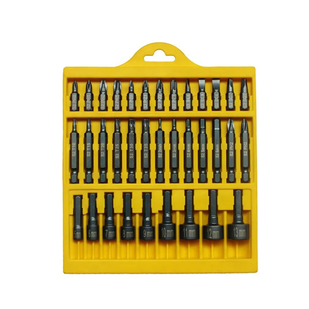 

S2 35PCS/SET Hardness Magnetic Bit Set Cross Head Screwdriver Bit Single Head Electric Screwdriver Heads Set