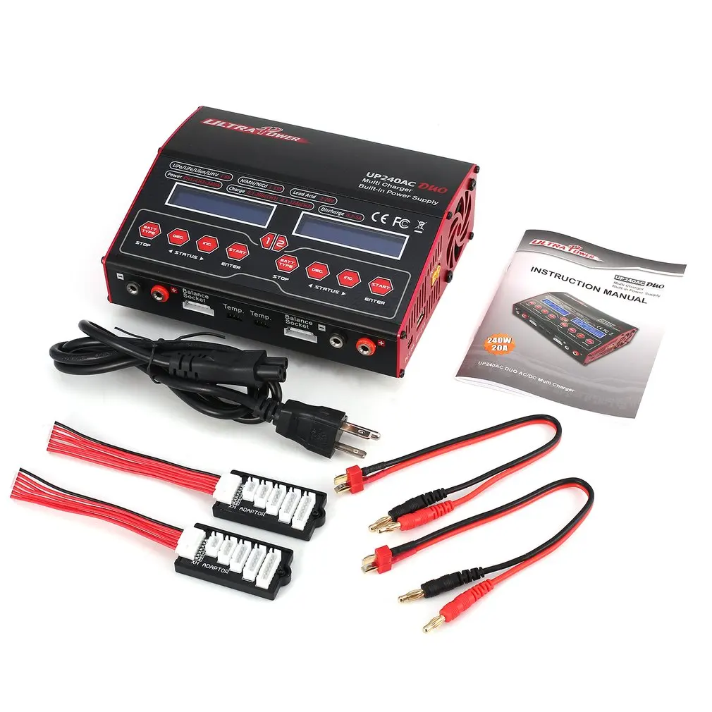 

Ultra Power UP 240 AC DUO 240W 2in1 LiIo / LiPo / LiFe / NiMH / Nicd Battery RC Balance Charger Discharger for RC Drone