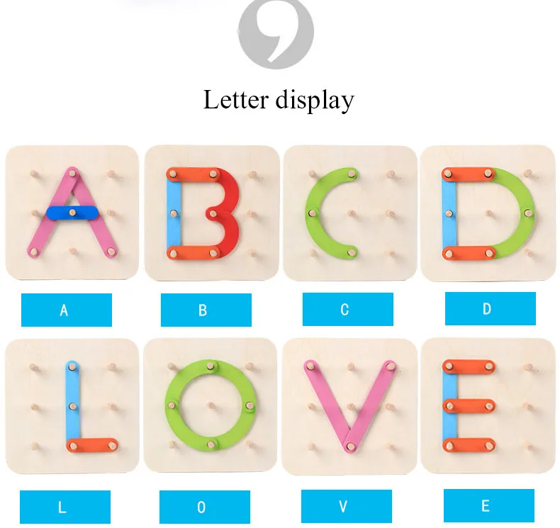Деревянные головоломки здание Цифровой алфавит графика разнообразие моделирование орфография DIY обучающая игрушка