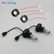FStuning H7 led farol para Volkswagen golf 5 h7 farol com soquete do bulbo H7 adaptador holder para VW jetta golf5 levou faróis
