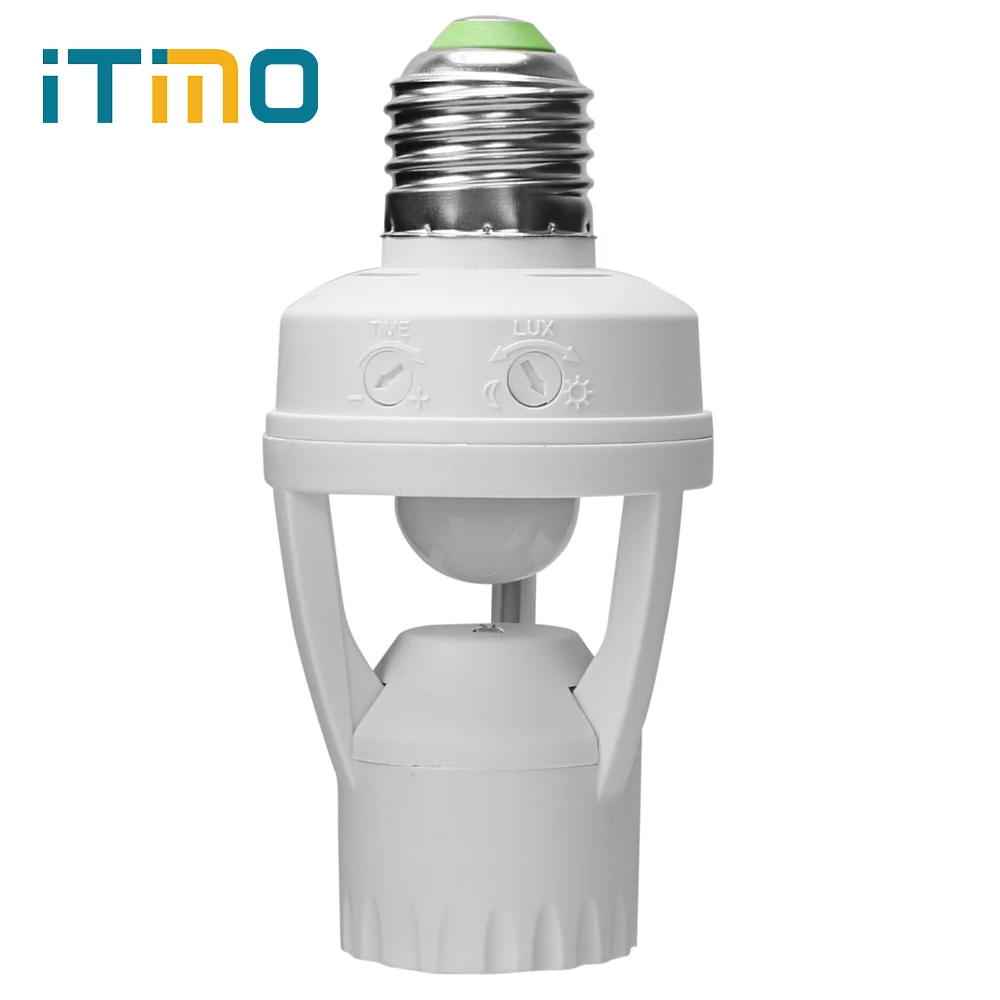 

iTimo E27 Socket Lamp Bases PIR Motion Sensor LED lamp Base 360 Degree Rotation Lighting lamps Bulb Socket High Sensitivity