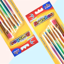 1 Набор/6 шт Акварельная кисть для гуаши детей DIY товары для рукоделия разные формы нейлоновая кисть для волос Набор для рисования товары для рукоделия