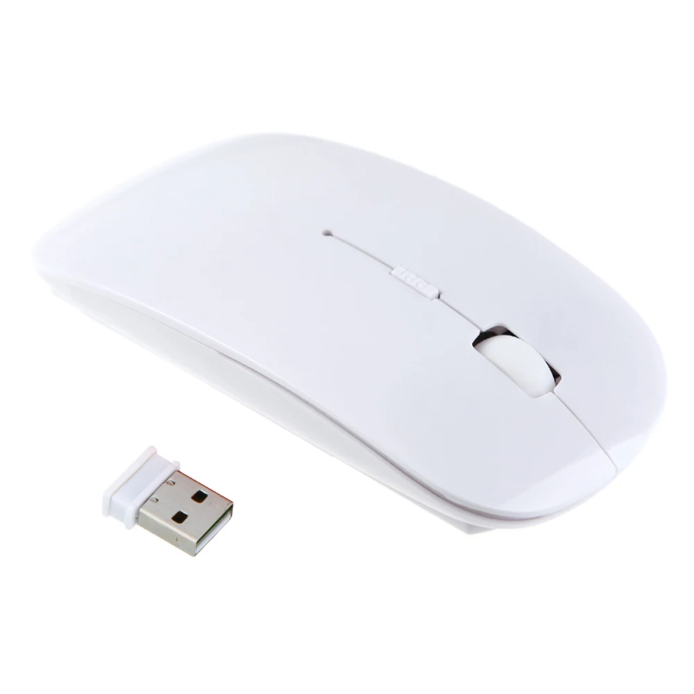 Ultra Thin USB Optical Wireless Mouse Super Mouse Cordless For Apple MacBook Pro 13 Air 13 MacBook Pro 15 MacBook Air A1466 - Цвет: Белый