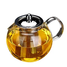 Хорошее прозрачное боросиликатное стекло чайник с 304 нержавеющая сталь ситечко для заваривания тепла кофе чайник Инструмент чайник Набор