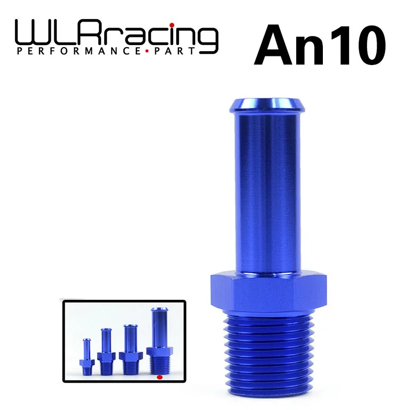 WLR RACING-Универсальный алюминиевый прямой 5/" шланг соска для мужчин 1/2" NPT фитинг синий WLR-SL840-10-011