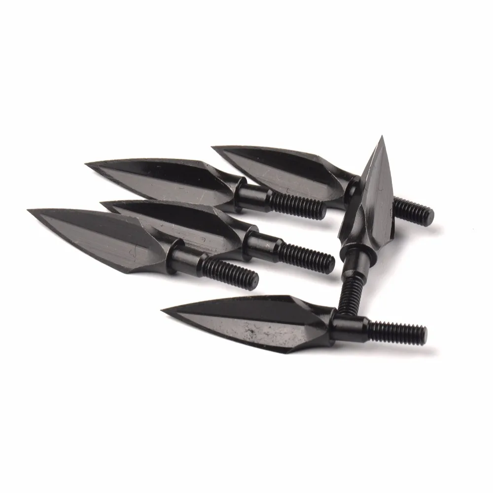 3/6/12pcs Broadhead Arrowhead Tip Point 125 Grain Steel for DIY Bow and