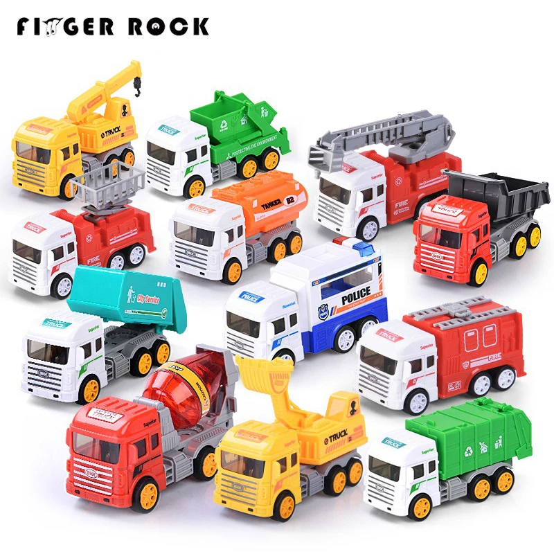 

6/9/12PCS Mini 1/100 Scale City Engineering Vehicle Model Set Toys Plastic Inertia Drive Forward Sliding Car Toys Gifts For Kids
