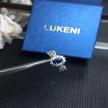 

Solid 925 Sterling Silver sapphire Floral Ring Fine Jewelry Birthday Gift Unique Design