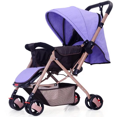 

High landscape stroller foldable wheel shock absorber can sit reclining two-way baby stroller