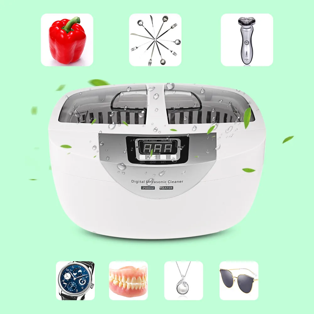 

2500ml Digital Ultrasonic Cleaner Sterilizer Manicure Nail Tools Disinfection Box Sterilizer Cleaner 70W Nail Art Equipment