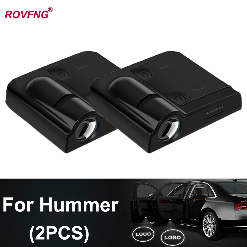 

ROVFNG Welcome LED Door Light 3D Laser Logo Projector Shadow Light For Hummer Logo H1 H2 H3 Street H3T Car Accessories