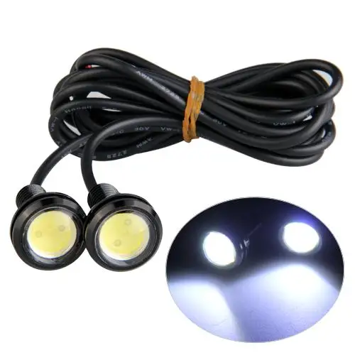

CARCHET 2X 3W LED High Power Eagle Eye Tail Light Rear Back Up Reverse Lamp Car LED Rear Lights Parking Light White DC 12V