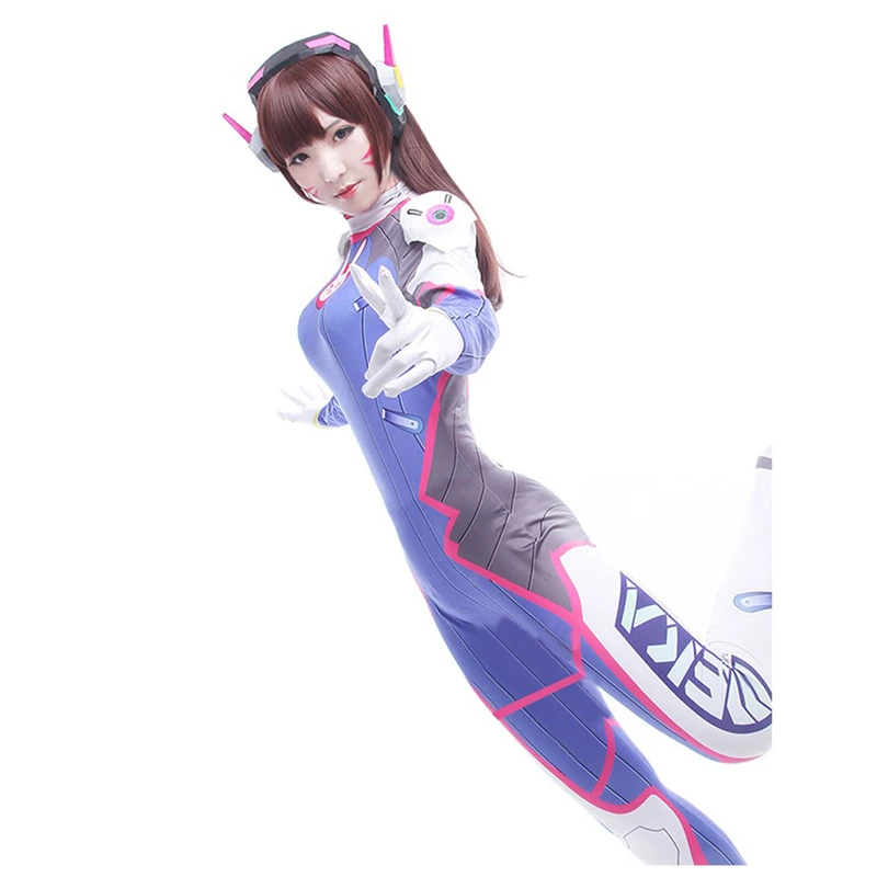 D. Va костюм из лайкры и спандекса, DVA Косплэй Zentai взрослых комбинезон Хэллоуин женский Боди женское a шт. Комбинезоны