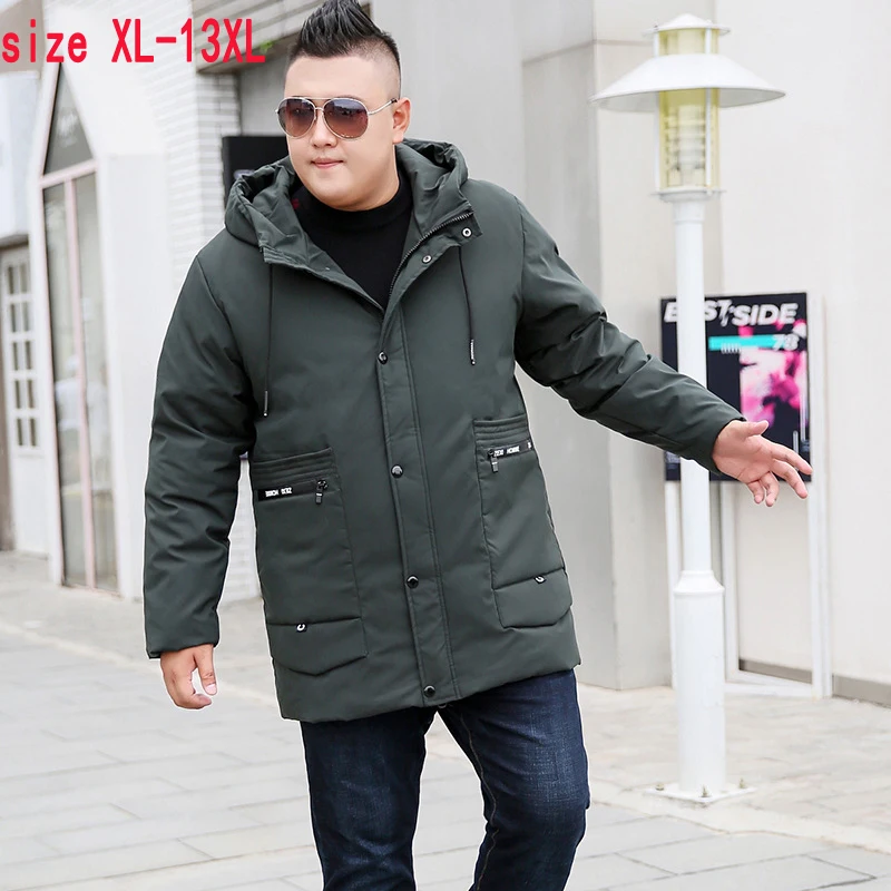 

new arrival fashion high quality super large Men Casual Warm Thick with hood Loose Down Jacket coat plus size XL-11XL 12XL 13XL