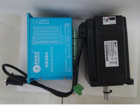 

HBS86 and 86HSM85-E1 leadshine easy servo motor drive for CNC router solution