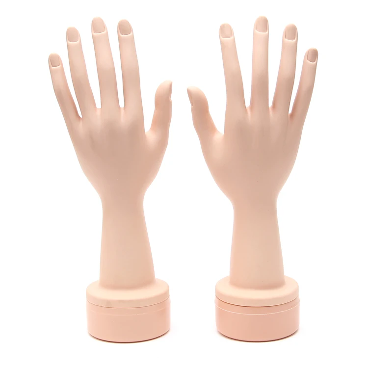 

left + right mannequin hands,Flectional Model Hand Adjust Nail Art Practice,jewelry mannequin display,hand model