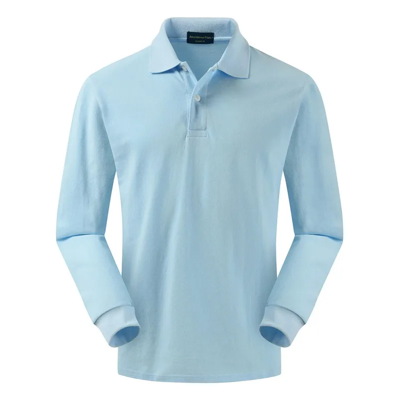 High quality 100% cotton spring and autumn pure color polo shirts men's bottom shirts long sleeves slim young lapel tops High quality 100% cotton spring and autumn pure color polo shirts men's bottom shirts long sleeves slim young lapel tops