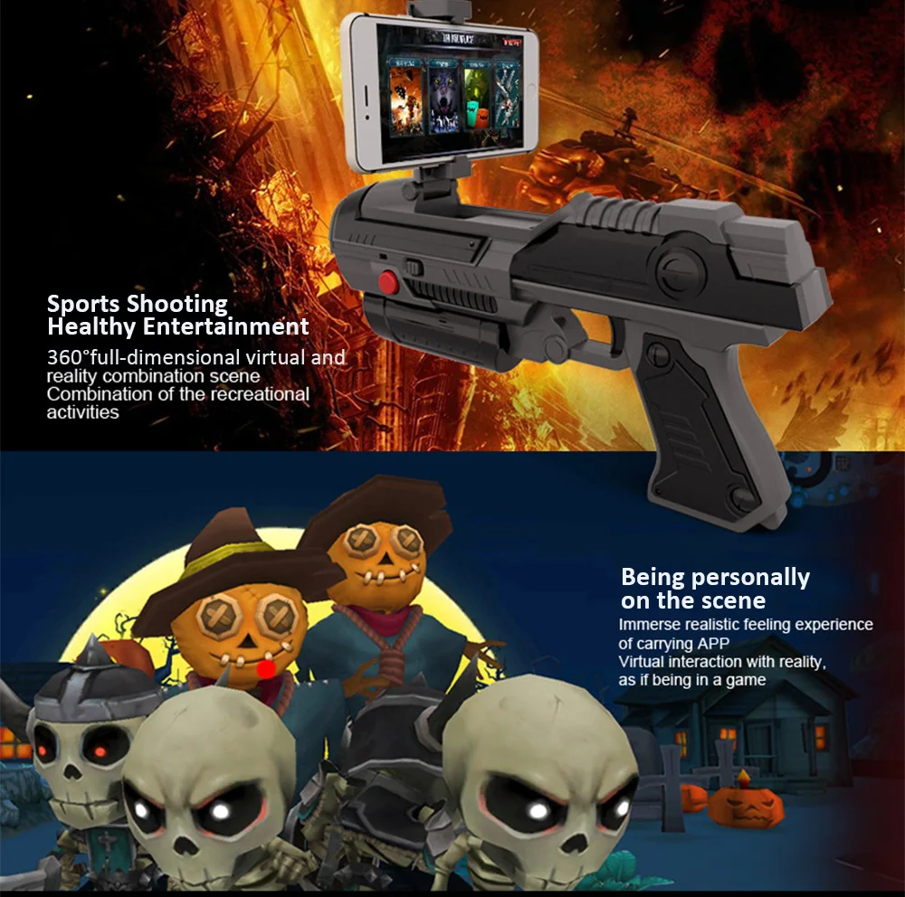 Креативный мобильный телефон Смарт Bluetooth AR игровой пистолет игрушка VR геймпад игровой пистолет для улицы веселые спортивные воздушные пушки игрушечный пистолет креативные игрушки