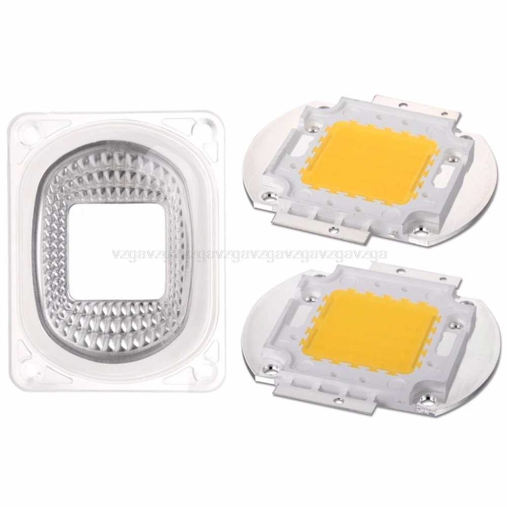 

LED Lens Reflector For LED COB Lamps PC lens+Reflector+Silicone Ring Cover shade Au03 Dropship