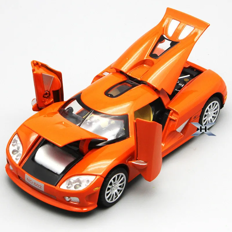 For Konigsberg Super Racing Car Model Four Door Pull Back Children Toys