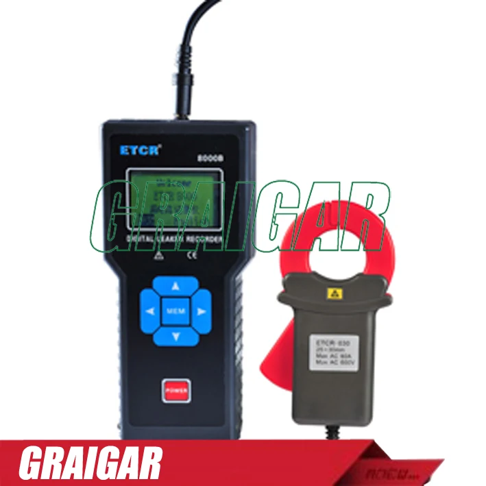 ETCR8000B AC Current Leakage Monitoring Recorder Meter Testerin