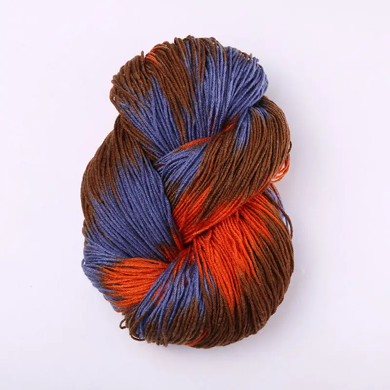 Разноцветные вязание крючком нитки для ручного вязания сверхмягкий из акрила анти-пиллинг волокна окрашенная пряжа - Цвет: 5