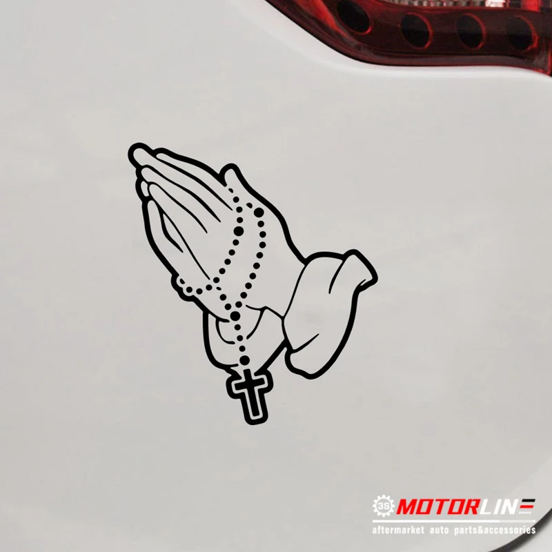 

Rosary Beads Decal Sticker Car Vinyl pick size color Catholic Christian die cut no background