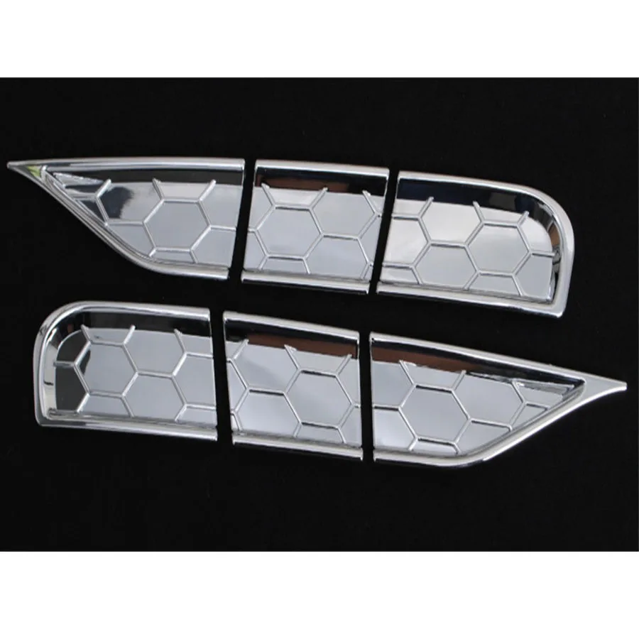 

YAQUICKA 6Pcs/Set Chrome ABS Car Front Head Light Eyelid Below Washing Trim Decor Sticker For Jeep Grand Cherokee 2014 2015 2016