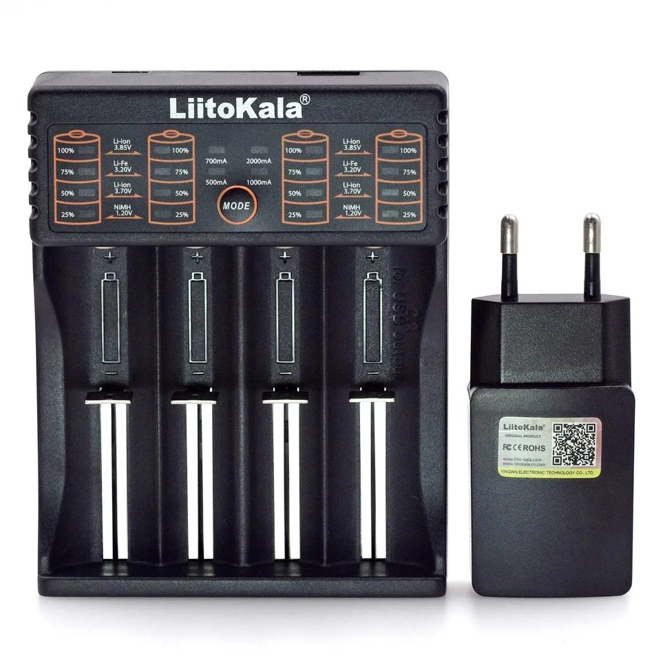 Liitokala Lii-402 Lii-202 100 18650 зарядное устройство 1.2 В 3.7 В 3.2 В 3.85 В AA/AAA 26650 16340 NiMH литиевый аккумулятор, зарядное устройство+ 5 В 2A зарядное устройство