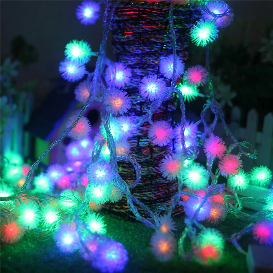 YINGTOUMAN Plug Type Dandelion Ball Christmas Lights Decoration Light ...