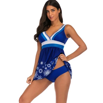 

2019 Shorts+Dress Bikini Set Swimwear Women Swimsuit Female Bathing Suit Push Up Bikinis Sexy Swimsuits Plus Size XXXL Beachwear