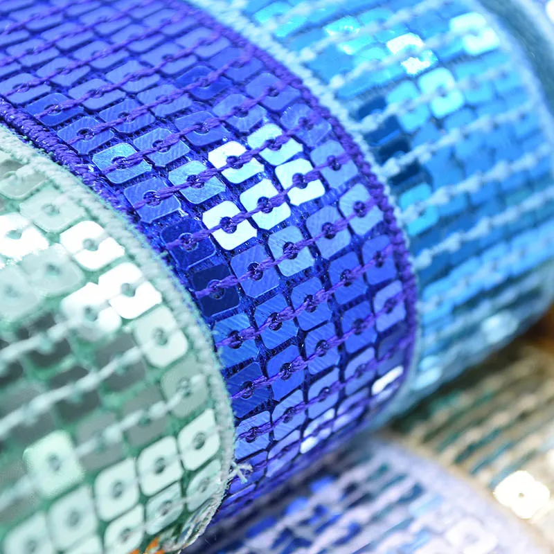 Sequins Ribbon 10 Yard Glitter for DIY Hairbows Apparel Sewing Home Decor