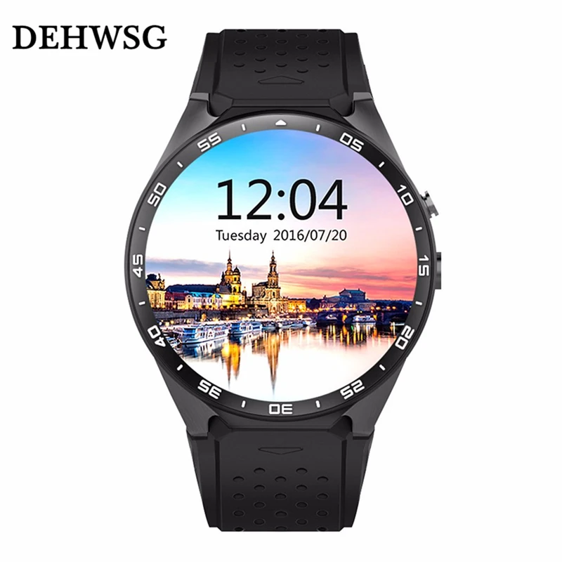 

DEHWSG KW88 Smart Watch 1.39 Inch MTK6580 Quad Core 1.3GHZ Android 5.1 3G Smart Watch 400mAh 5.0 Mega Pixel Heart Rate Monitor