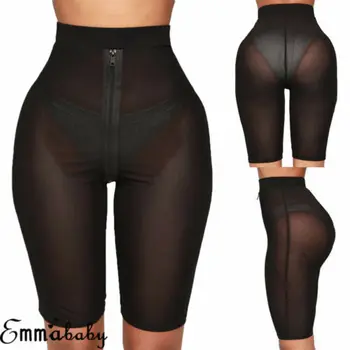 

Women Sexy High Waist Sheer Shorts Running Gym Sports Skinny Hot Shorts 6-18