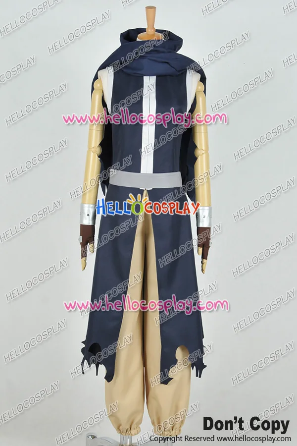 Fairy Tail Cosplay Kurogane Gajeel Redfox Costume Combat Uniform H008 | Тематическая одежда и униформа