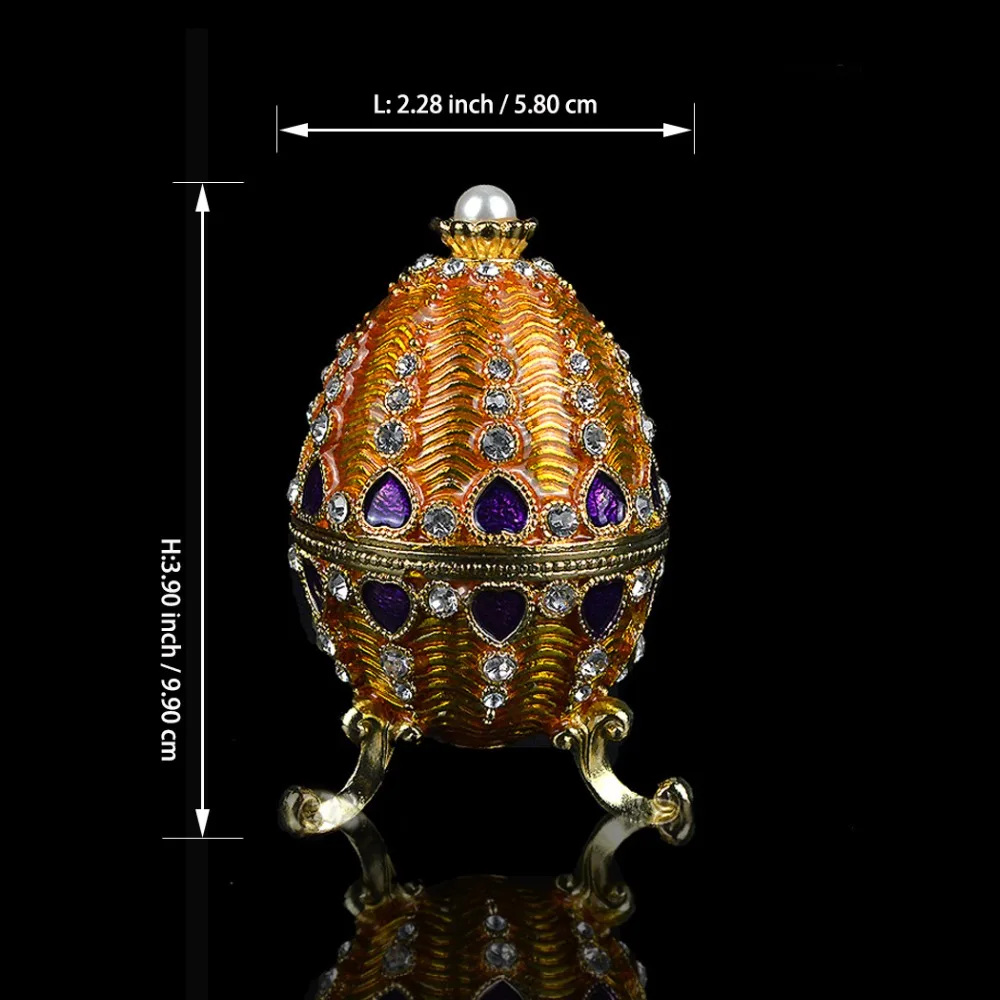 QIFU Алмаз Металл Красота Золотой Фаберже стиль яйцо украшение для сувениров