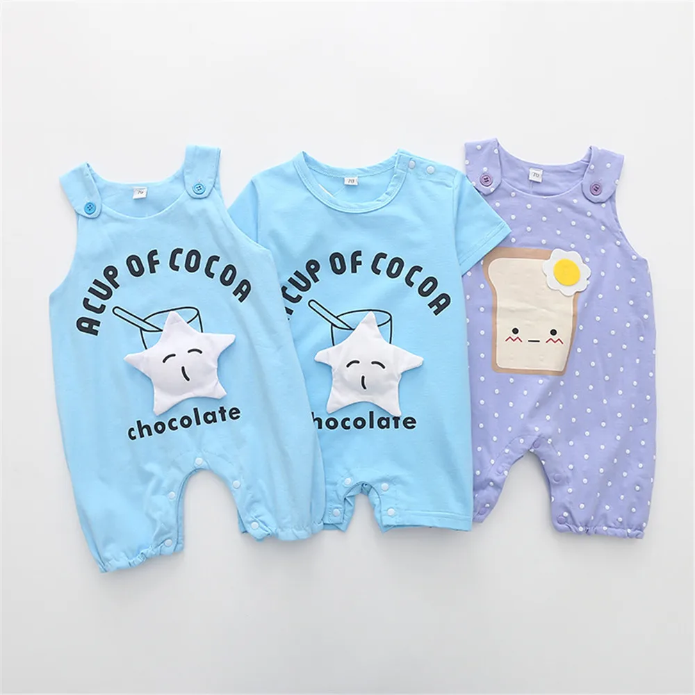 2019 Baby Rompers Boys Girls Straps Pouch Cottons Egg Style Photo