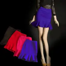 Женская новая модная мини-юбка с милыми оборками, юбка-карандаш с русалочкой, женская модная юбка,, Прямая, большие размеры