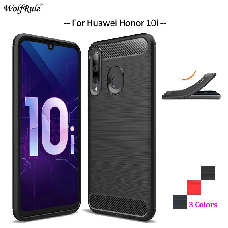 Чехол для телефона из углеродного волокна Huawei Honor 10i чехол мягкого ТПУ задняя