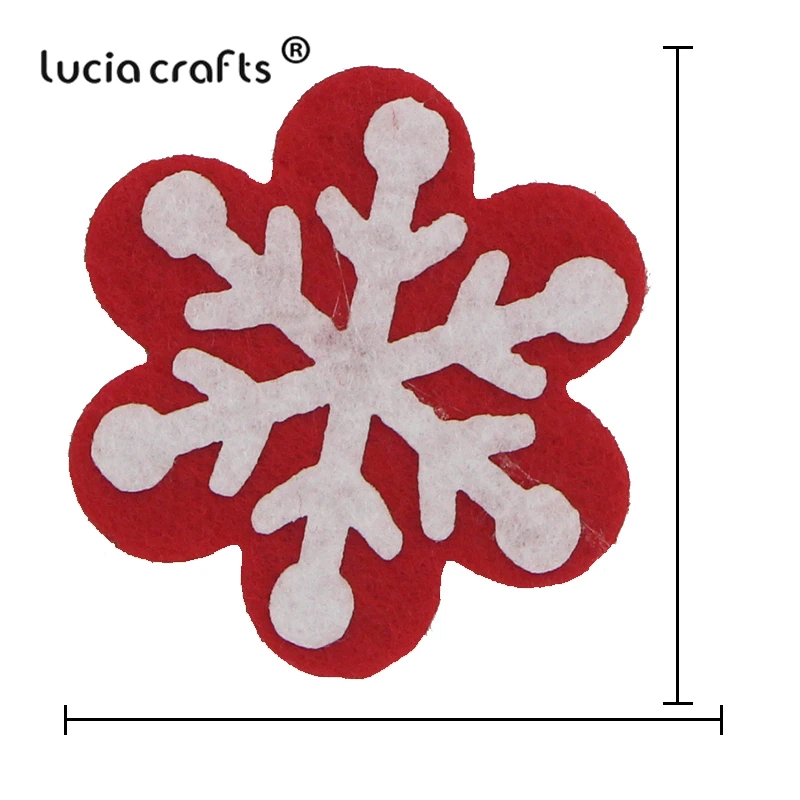 Lucia crafts 4-5,5 см Рождественский дизайн печатный Войлок Ткань для детей ручной работы нетканый DIY украшения принадлежности L0303