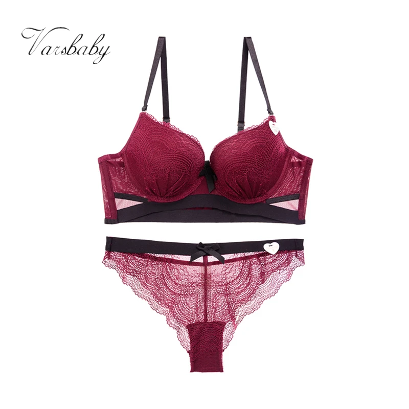Varsbaby Adjustable gathers elegant lace underwear sexy women push up