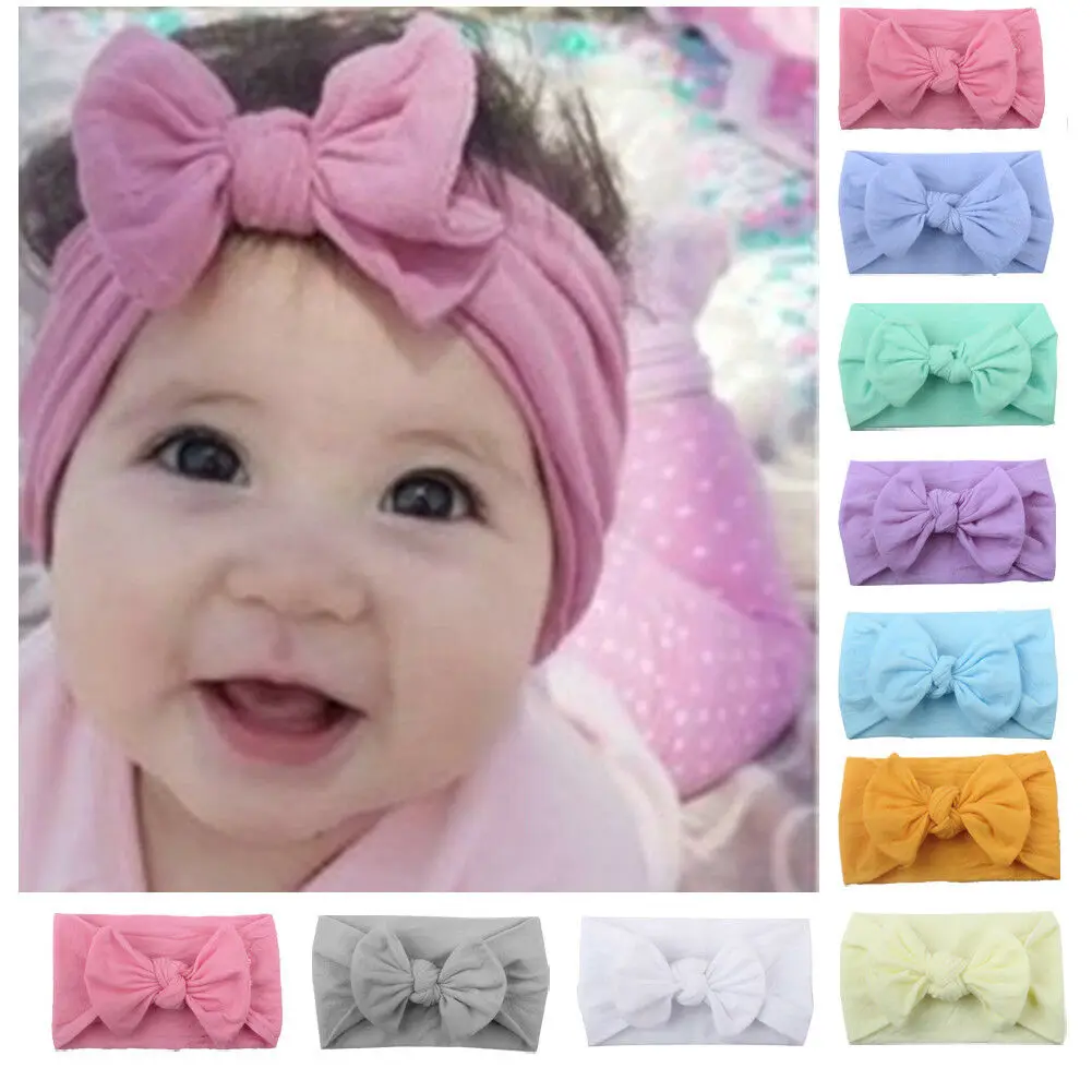 

Newborn Infant Baby Girl Large Bow Headband Hairband Headwear Hair Accessories