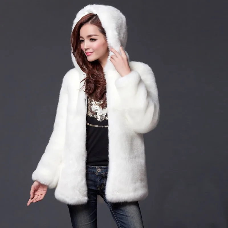 Faux fox fur coat 2016 Winter Fur coat women overcoat female thicken warm artificial fur Imitation