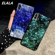 Glitter Marble Phone Case For iPhone 6 6S 8 7 Plus X Case 3D Funny Pattern Soft TPU Back Cover For iPhone 7 8 Plus iPhone XR XS ikki s pattern protective tpu back case for iphone 6 4 7 blue