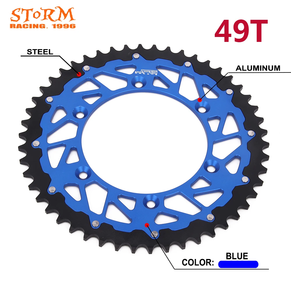 44-46, 47, 48, 49, 50, 51, 52, модель Т зубы мотоцикл Сталь Алюминий композитный Задняя звездочка для YAMAHA YZ YZF WRF 125 250 400 426 450