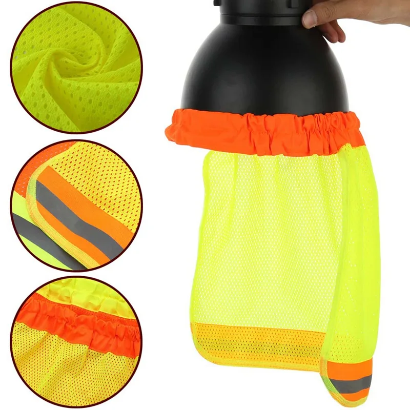 

Safurance Reflective Stripe Neck Shield Safety Hard Hat Cap Sun Shade Protective Helmets Workplace Safety